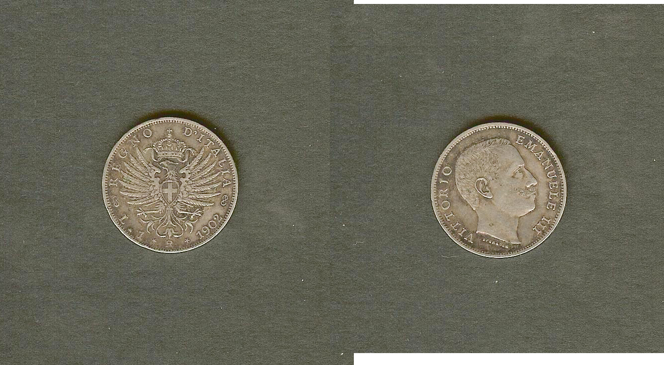 Italy lira 1902 EF